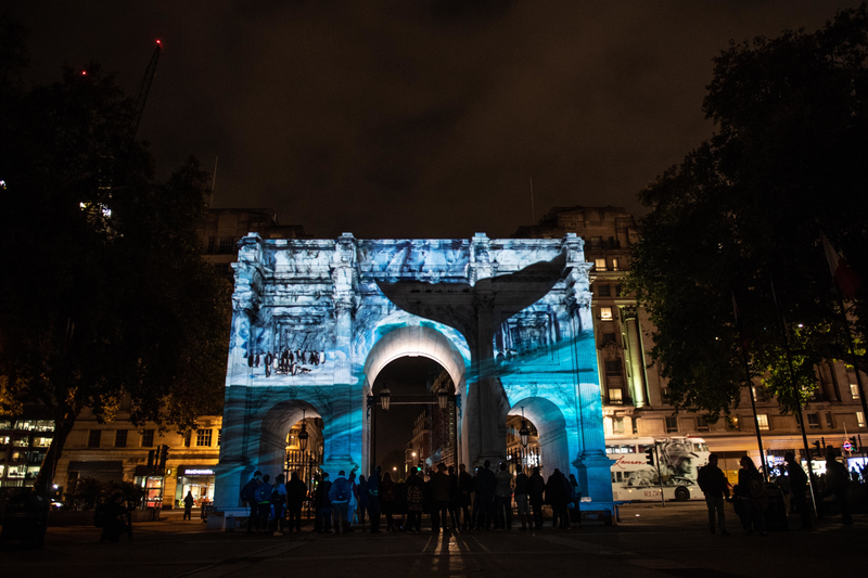 Behold the Tuesday night debut of the video in London.